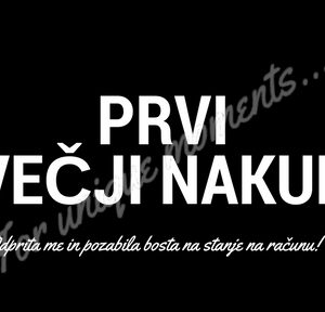 prvi večji nakup